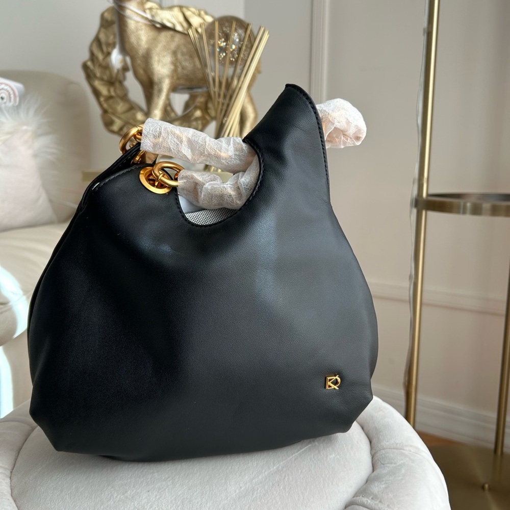 Donna Karan Black Leather Wristlet - Picture 8 of 8
